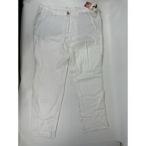 Tommy Bahama Relax Men's 100% Linen Beachy Breezer Pants White 40x34 NWT